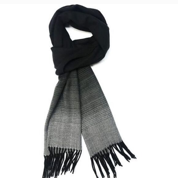 Luxury Cashmere Feel Scarf Soft Fringe Classic Colorblock Women’s Scarf 62"×12" - Picture 6 of 11
